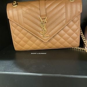 Envelope Monogram Matelassé Leather Shoulder Bag